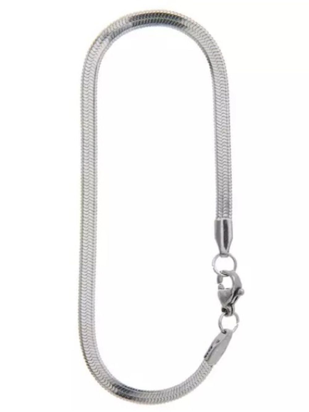 New 7” Jewelry Shoppe Stainless Steel Herringbone Chain Bracelet